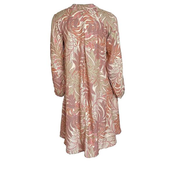 NWT Natalie Martin Fiore Silk A-Line Short Dress Jungle Print Clay Women's Small - Picture 2 of 8